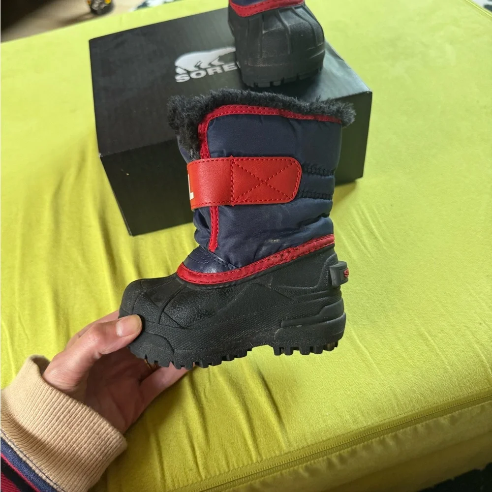 Sorel Toddler size 6 snow commander snow boot blue and red - Picture 4 of 5